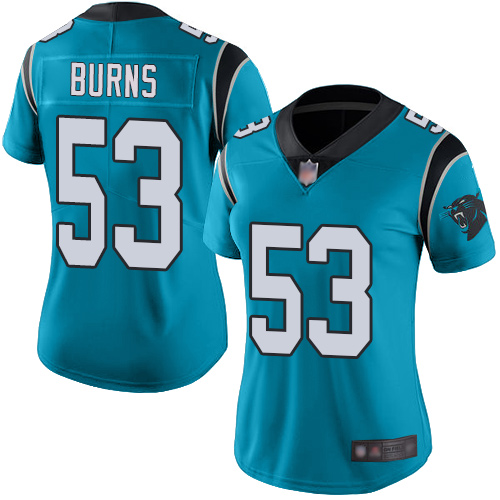 Carolina Panthers Limited Blue Women Brian Burns Alternate Jersey NFL Football #53 Vapor Untouchable->carolina panthers->NFL Jersey